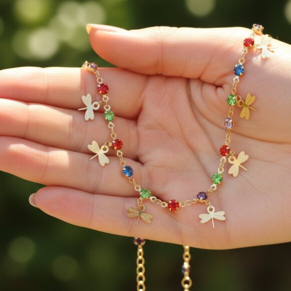 "Handmade Anklet – Elegant & Delicate Jewelry for Women | UNVRC1253 - Picture 4 of 4